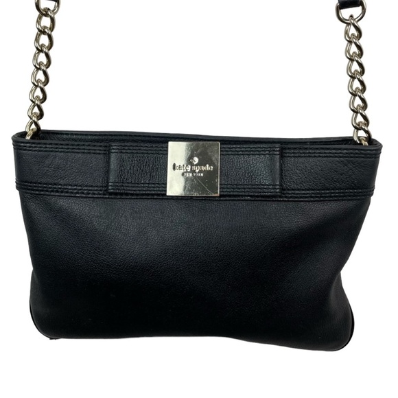 KATE SPADE Black Leather Chain Leather Strap Shoulder Bag - Picture 2 of 10